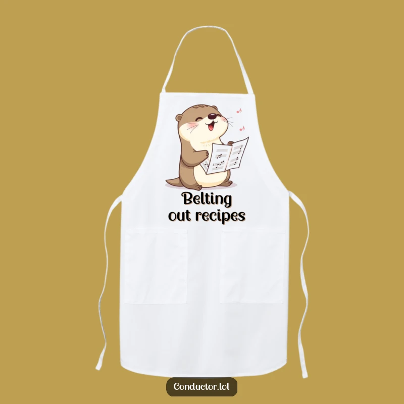 Funny Otter Crescendo Apron: Cook Up a Dramatic Performance