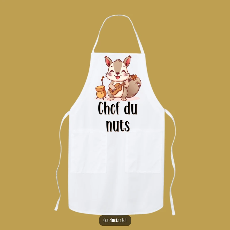 Funny Squirrel Band Apron: Conduct Your Kitchen with Musical Fun