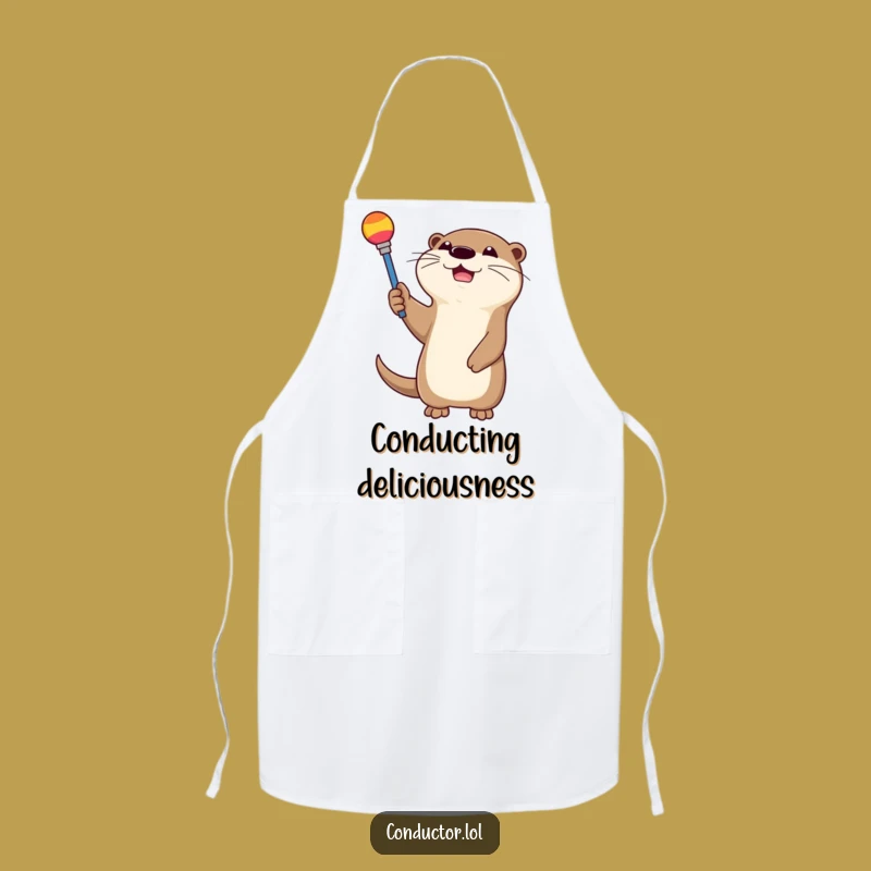 Funny Otter Apron: Happy Conductor Kitchen Wear, Practical Funny Gift!