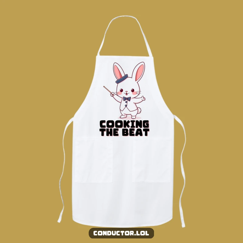 Funny Bunny Conductor Apron: Direct Your Culinary Creations