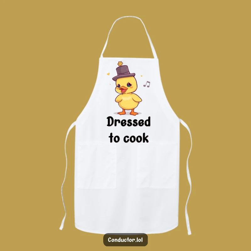 Funny Duckling Maestro Apron: Humorous Gift for Cheerful Cooks
