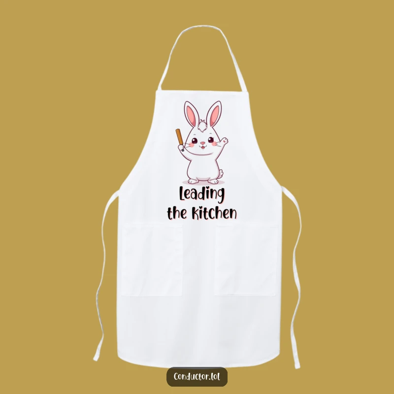 Funny Rabbit Conductor Apron: Direct Your Kitchen with Precision