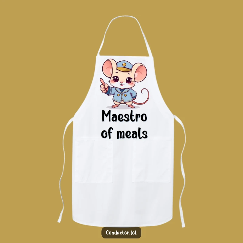 Funny Mouse Conductor Apron: Cook with Musical Precision