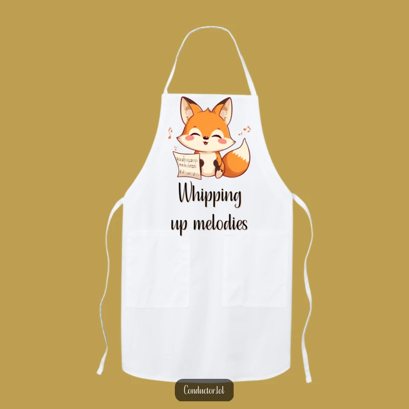 Funny Fox Maestro Apron - Cook with Focused Joy