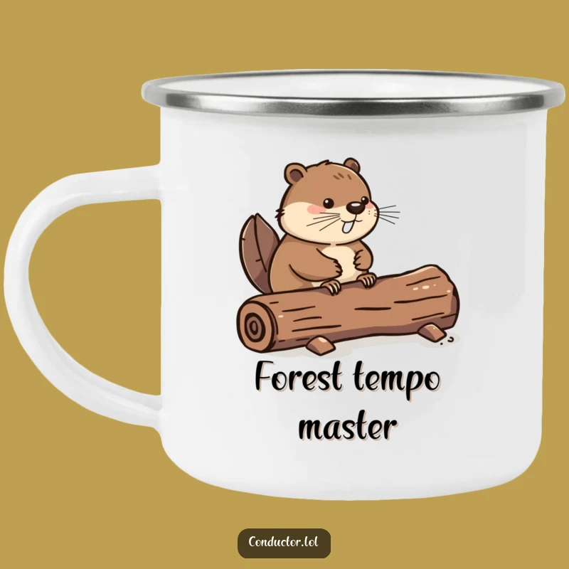 Funny Beaver Tail Tap Camping Mug: Adventure with a Rhythmic Beat