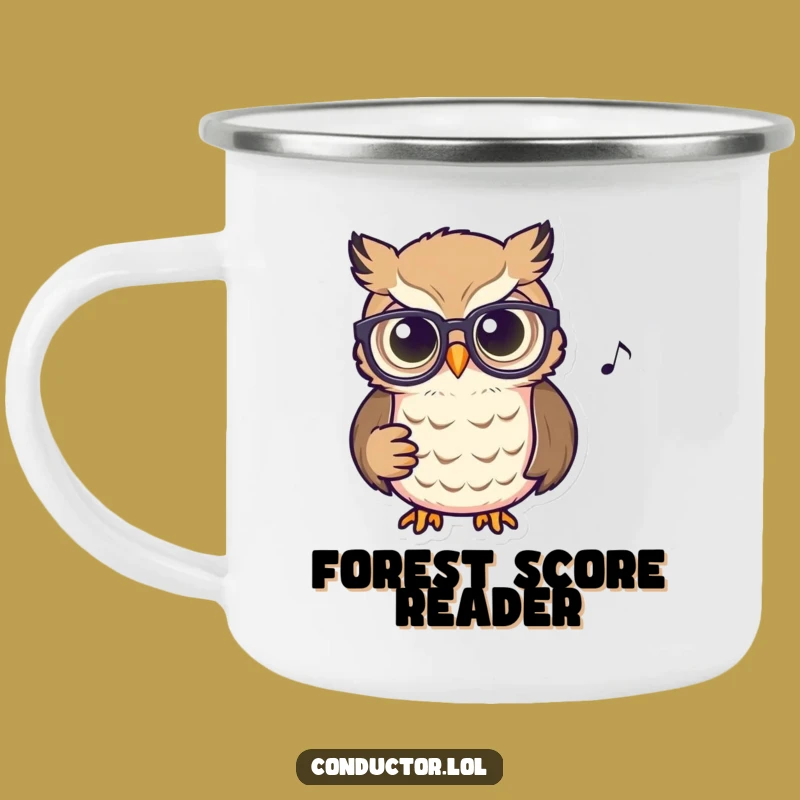 Funny Owl Conductor Camping Mug: Your Wise Companion for the Trail