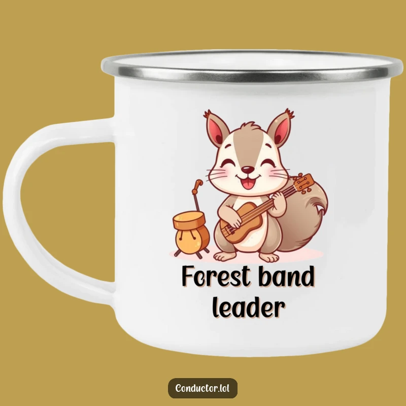 Funny Squirrel Band Camping Mug: Music for Your Adventures