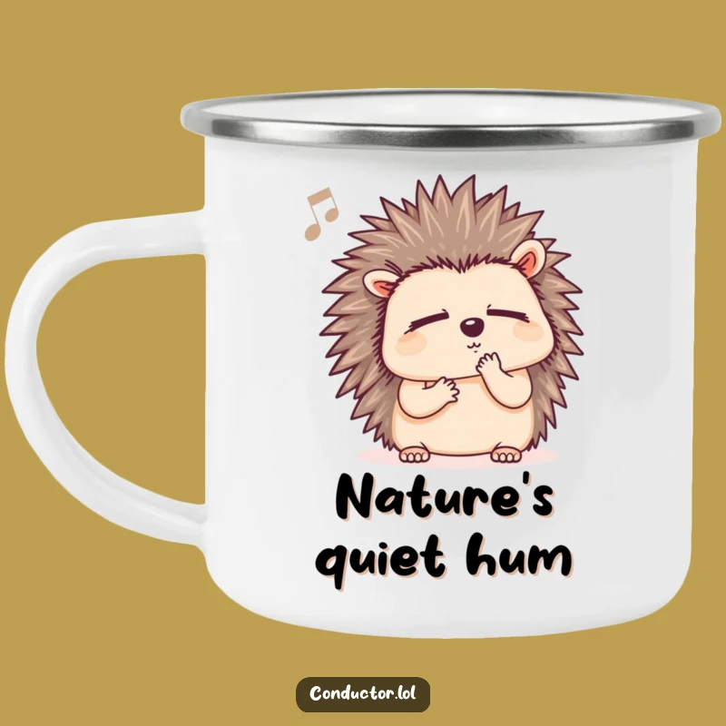 Durable Funny Hedgehog Camping Mug - Your Humorous Musical Adventure Companion