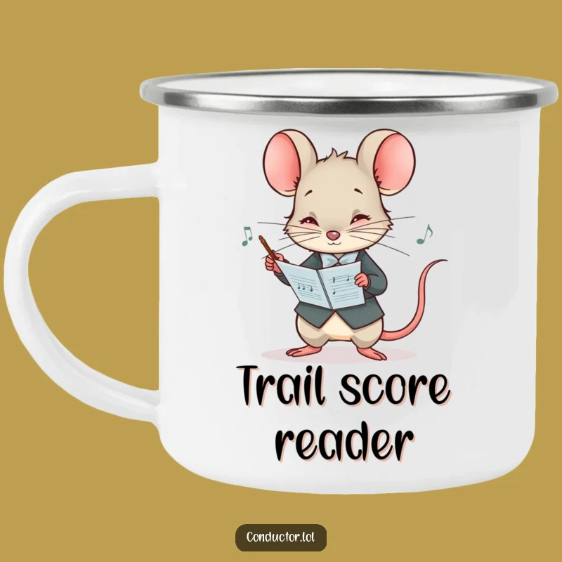 Funny Mouse Conductor Camping Mug - Durable Maestro Cup for Outdoor Study