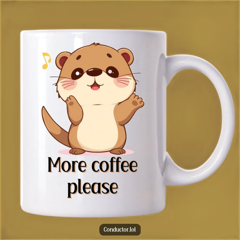 Funny Otter Crescendo Mug - Amplify Your Day, Perfect Gift