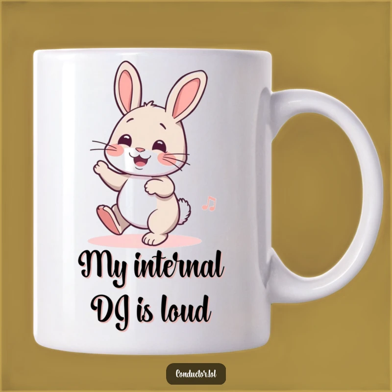 Funny Rabbit Tap Dancer Mug: A Cheerful Gift for Music Lovers