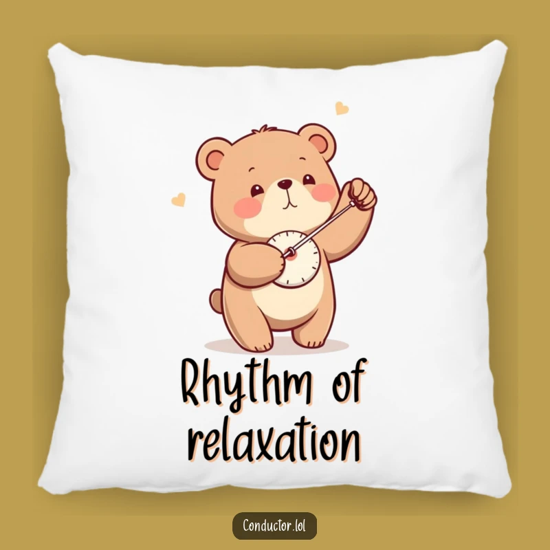 Funny Bear Metronome Pillow - Soft Comfort with This Hilarious Rhythm Design