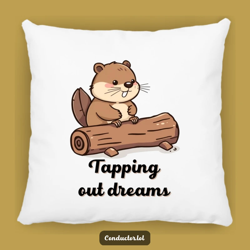 Funny Beaver Tail Tap Pillow: Cozy Up with Rhythmic Comfort