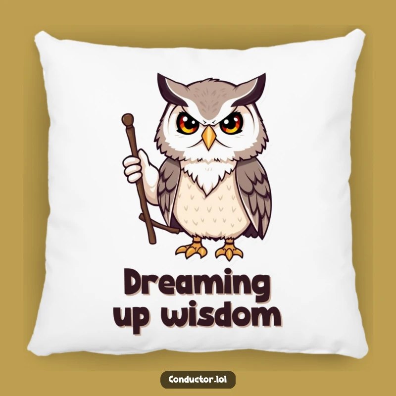 Funny Owl Leader Pillow: Comfort Meets Dignified Guidance