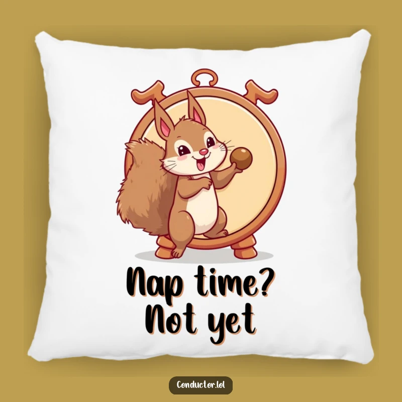 Funny Squirrel Gong Strike Pillow: Cozy Up with this Hilarious Home Accent