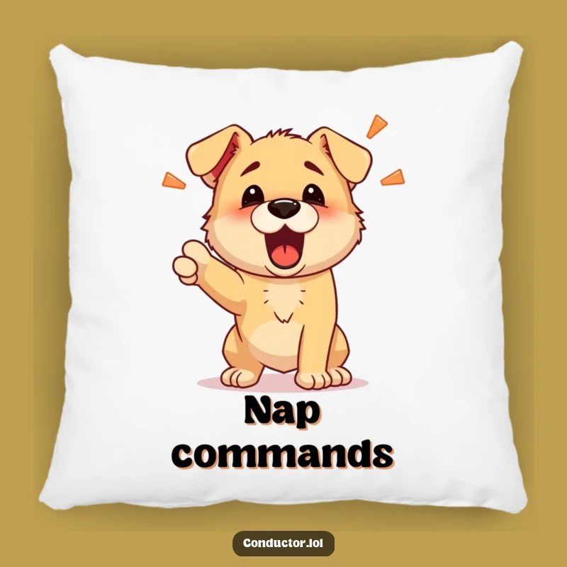 Funny Puppy Commander Pillow - Energetic Barking Cushion for Dog Lovers