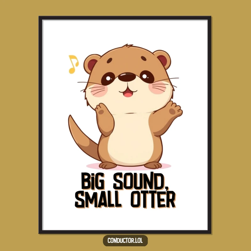 Funny Otter Crescendo Digital Art - Amplify Decor with Hilarious Instant Art