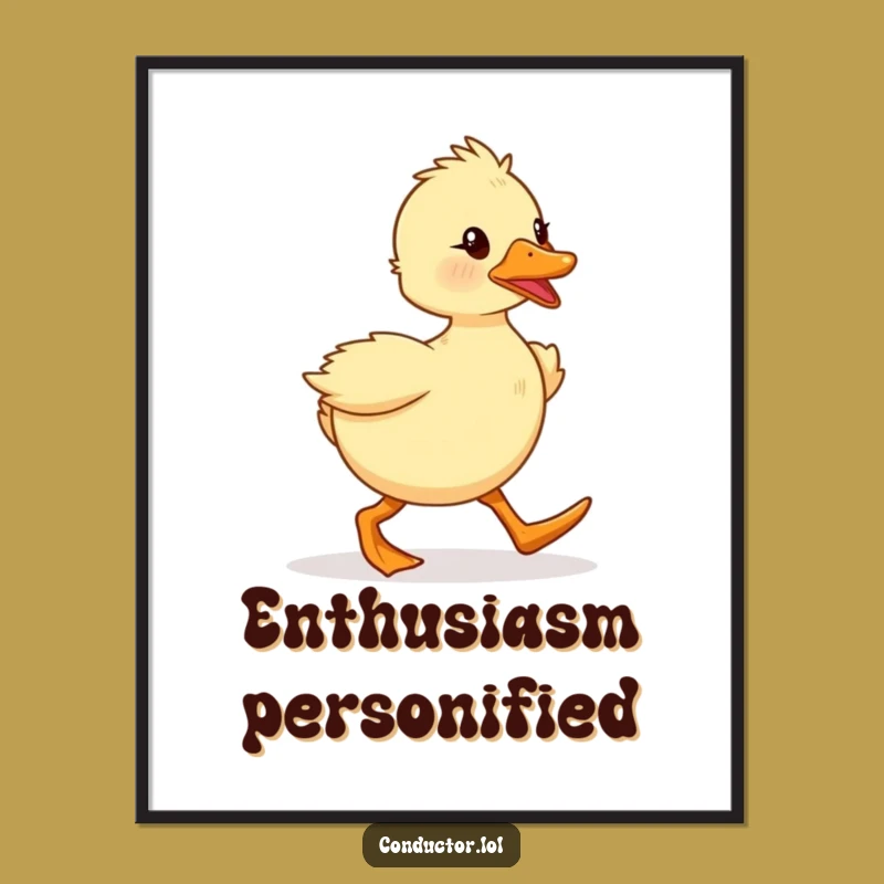 Funny Duckling Marcher Art: Spirited Explorer Digital Download, Instant Funny Gift!