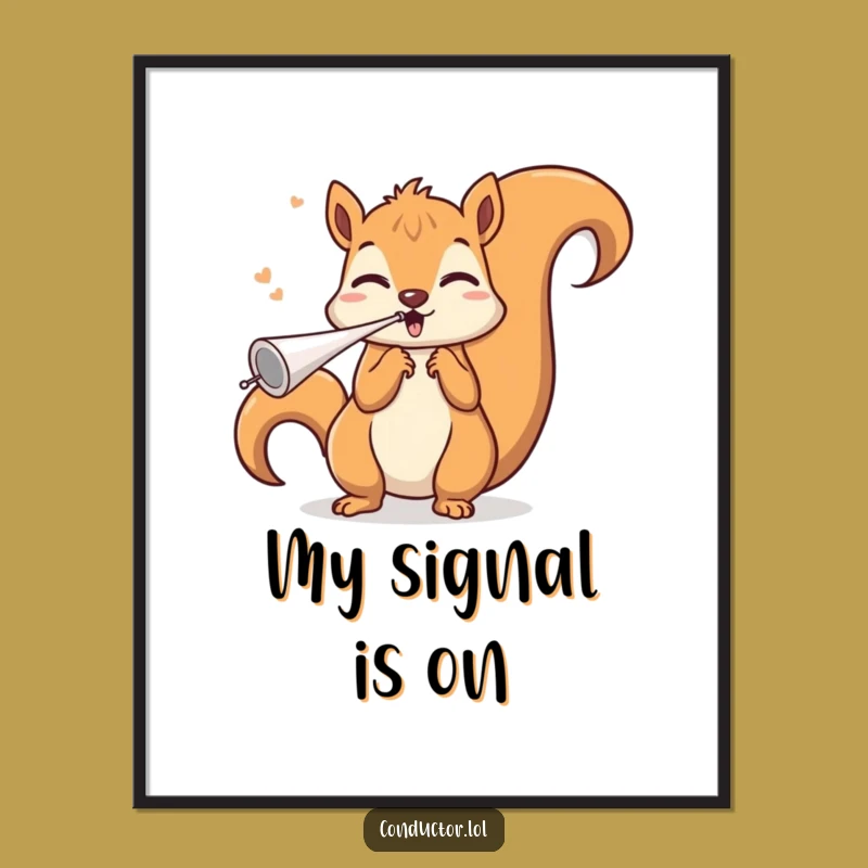 Funny Squirrel Conductor Digital Art: Bring Musical Joy to Your Space!