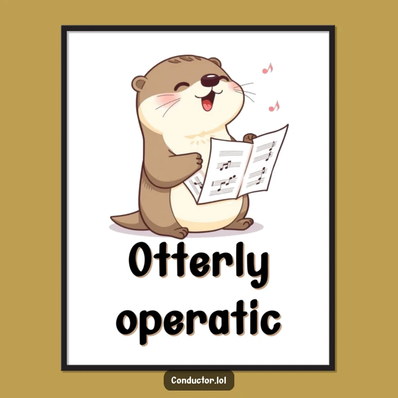 Funny Otter Crescendo Digital Art: Bring Dramatic Music Home