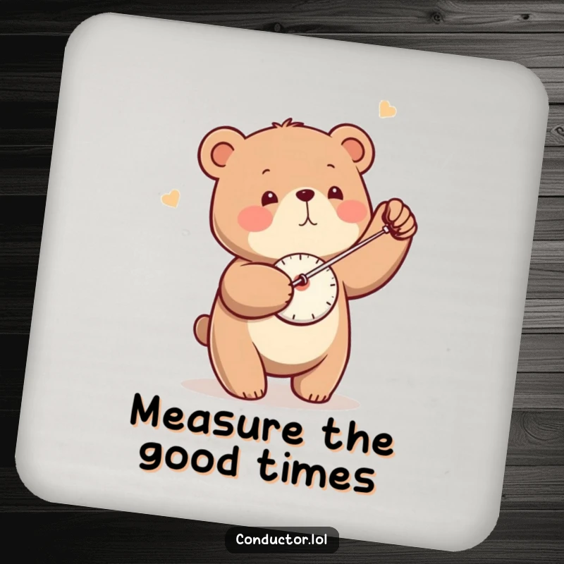 Funny Bear Metronome Coaster: A little bear swings a metronome accurately on this coaster.