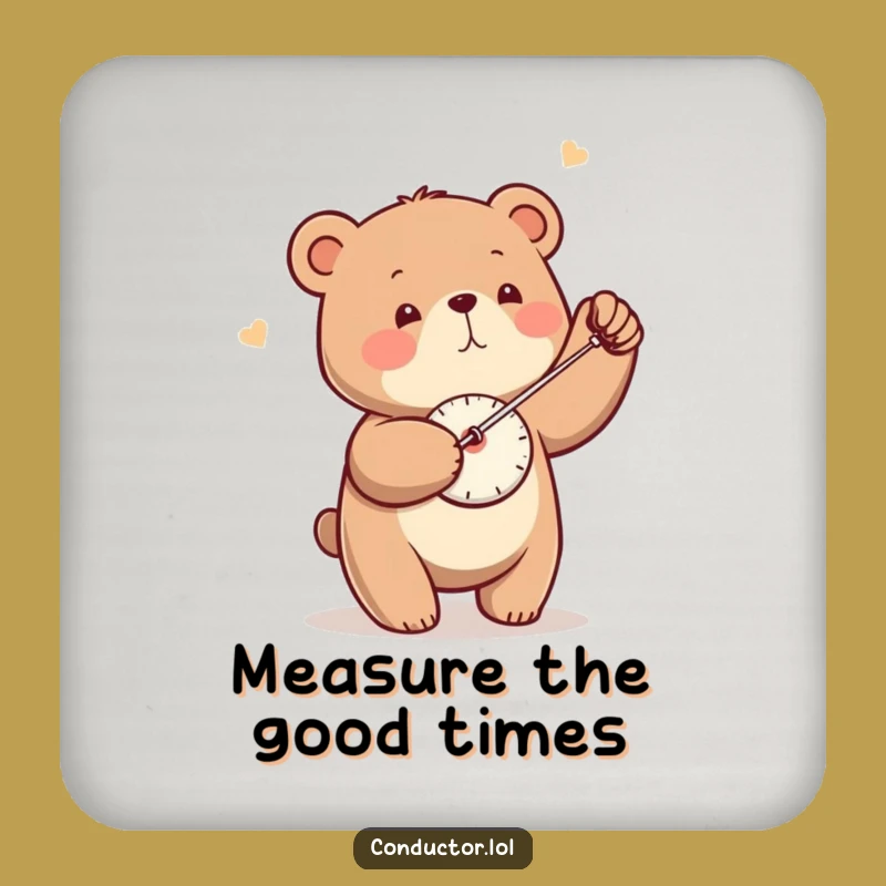 Funny Bear Metronome Coaster - Protect Your Table with This Hilarious Art