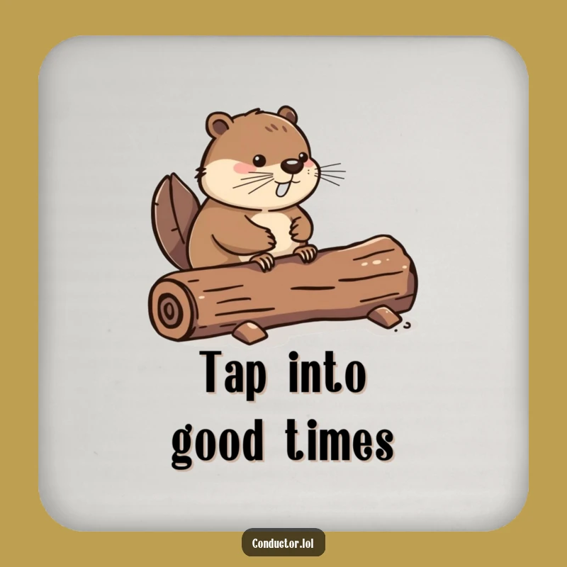 Funny Beaver Tail Tap Coasters: Protect Surfaces with Rhythmic Charm