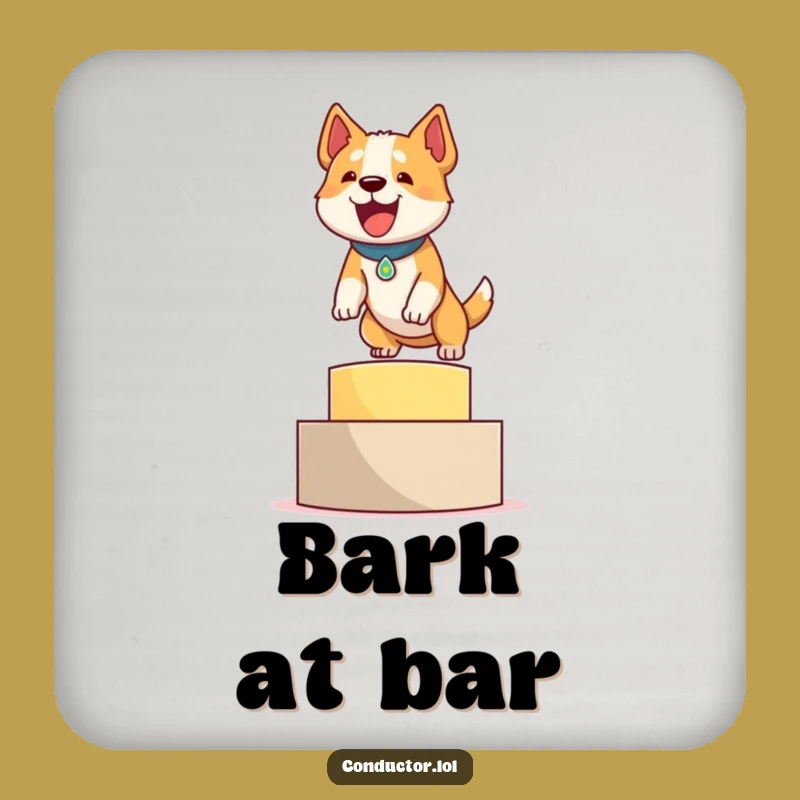 Funny Dog Podium Coaster: Protect Surfaces with Winning Style