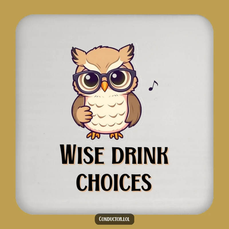 Funny Owl Conductor Coaster: Protect Surfaces with Musical Intellect
