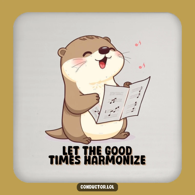 Funny Otter Crescendo Coasters: Protect Surfaces with Musical Flair