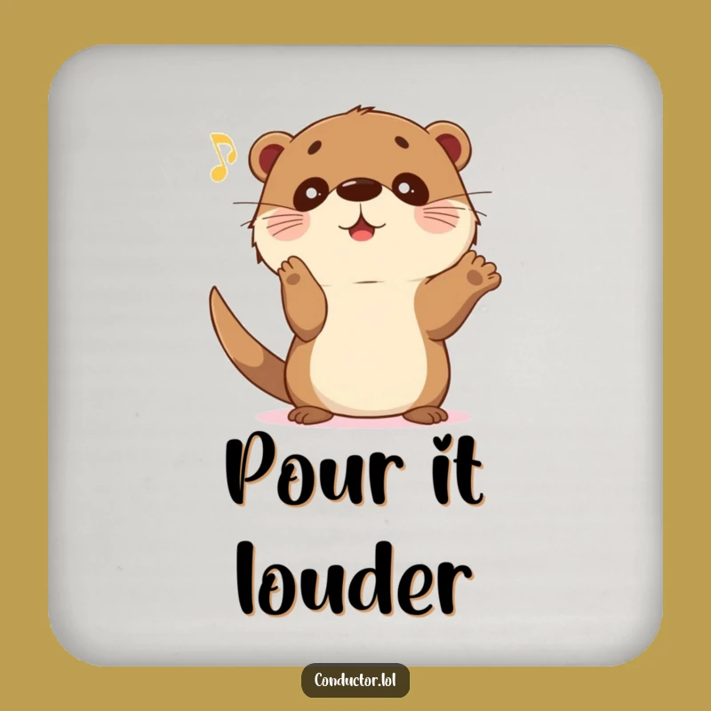 Funny Otter Crescendo Coaster - Protect Drinks with This Hilarious Art