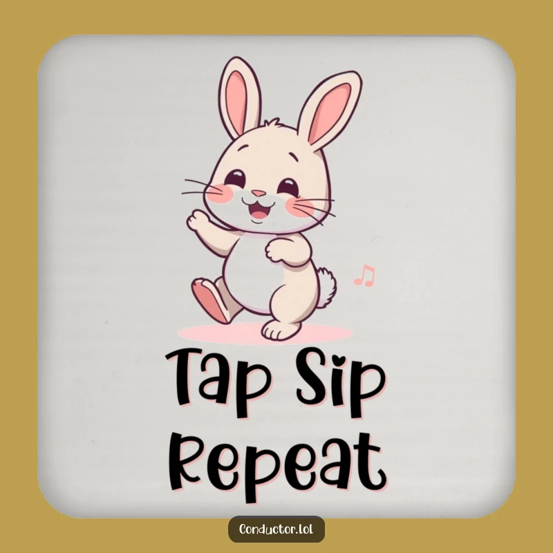 Funny Rabbit Coaster: Protect Surfaces with Cheerful Rhythm