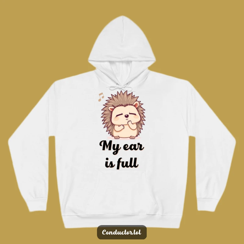 Cozy Funny Hedgehog Hoodie - Your Ultimate Warm and Humorous Musical Gift