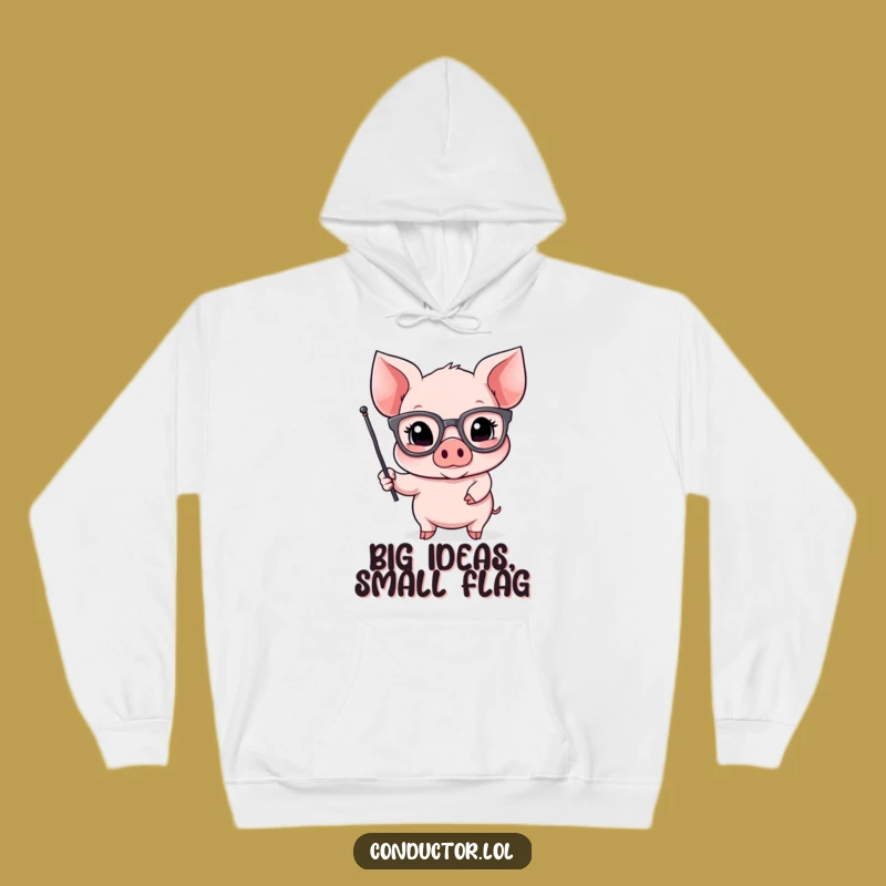 Cozy Funny Piglet Orator Hoodie: Your Perfect Humorous Gift for Passionate Souls