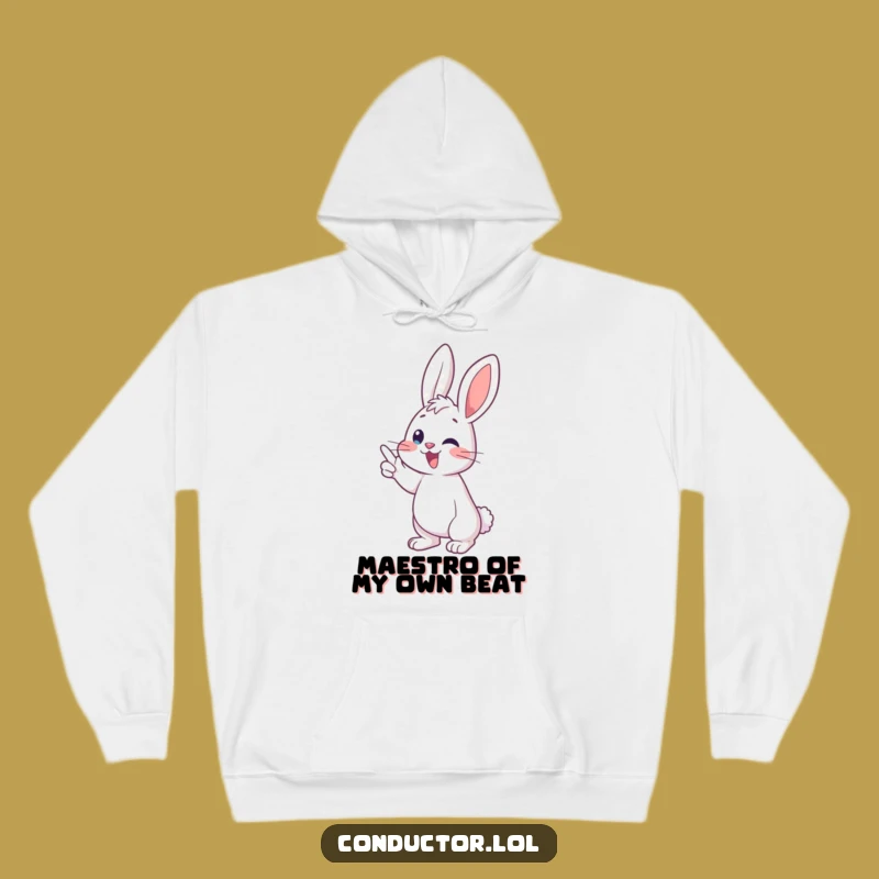 Funny Bunny Conductor Hoodie: Cozy Up with Your Love for Music