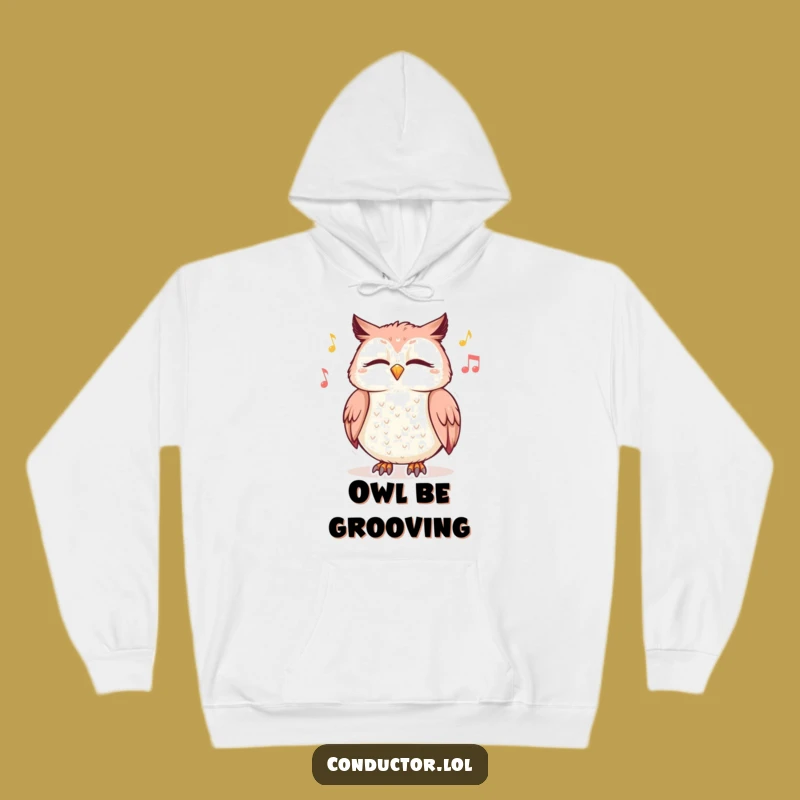 Funny Giggling Owl Music Hoodie: Cozy Up with Your Own Rhythm - Ideal Gift!