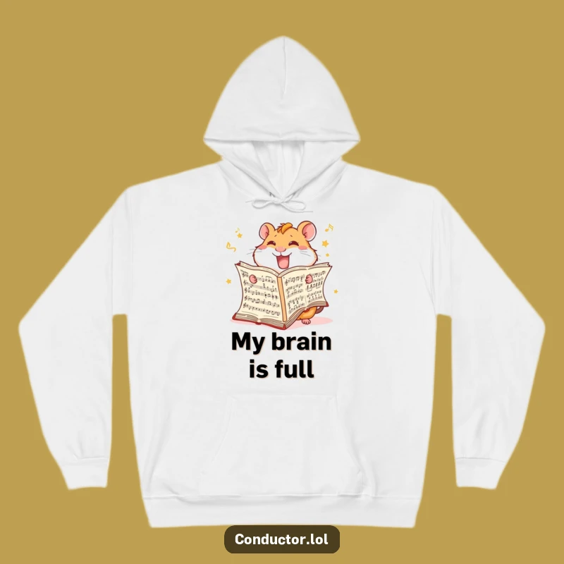Funny Hamster Score Hoodie - Stay Cozy with This Hilarious Music Gear