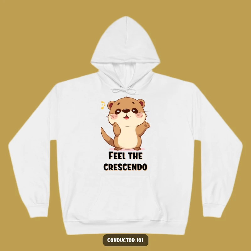 Funny Otter Crescendo Hoodie - Cozy Up with This Hilarious Music Gear