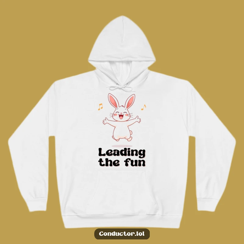 Funny Rabbit Conductor Hoodie: Cozy Up with Melodies and Merriment