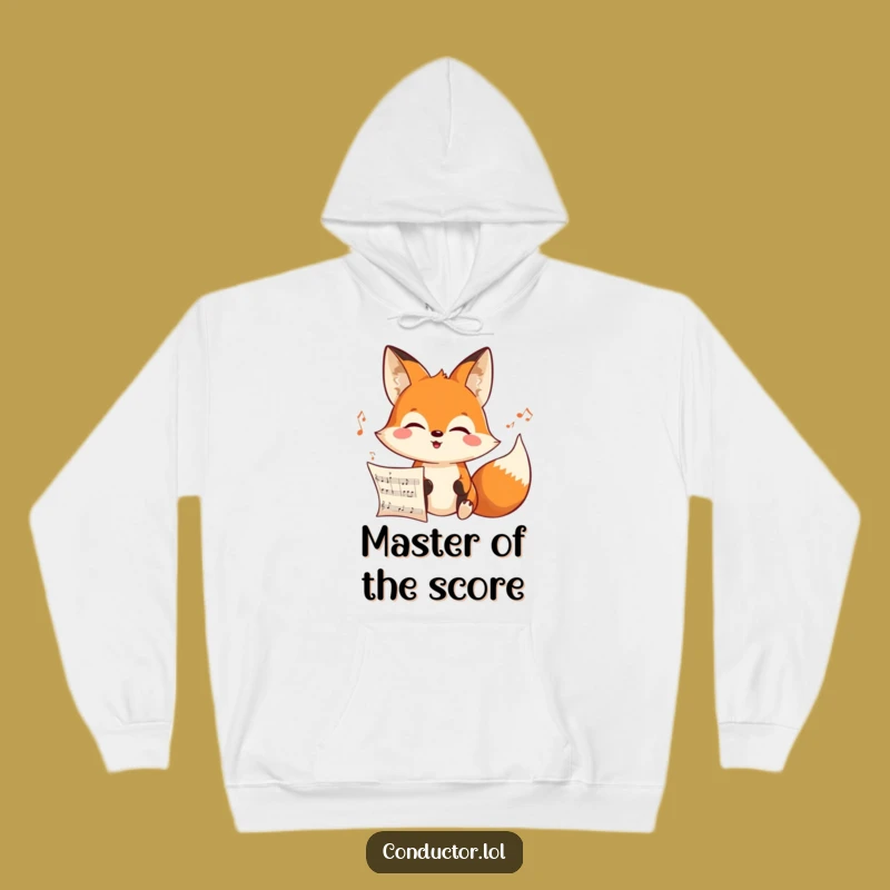 Funny Fox Maestro Hoodie - Cozy Concentration and Joy