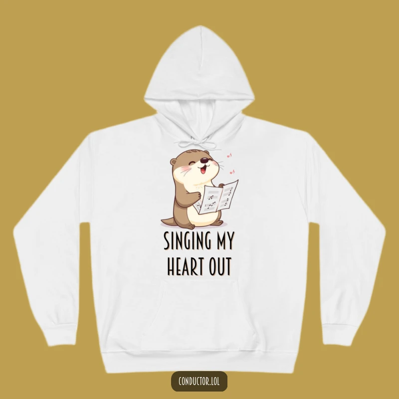 Funny Otter Crescendo Hoodie: Cozy Up with Dramatic Flair