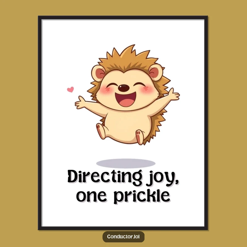 Free Printable Hedgehog Wall Art - Giggling Director Downloadable Gift