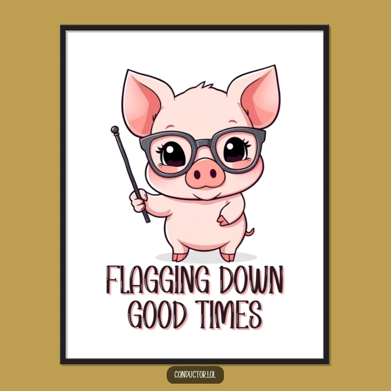 Free Printable Piglet Professor Wall Art - Funny Downloadable Decor for Intellectuals