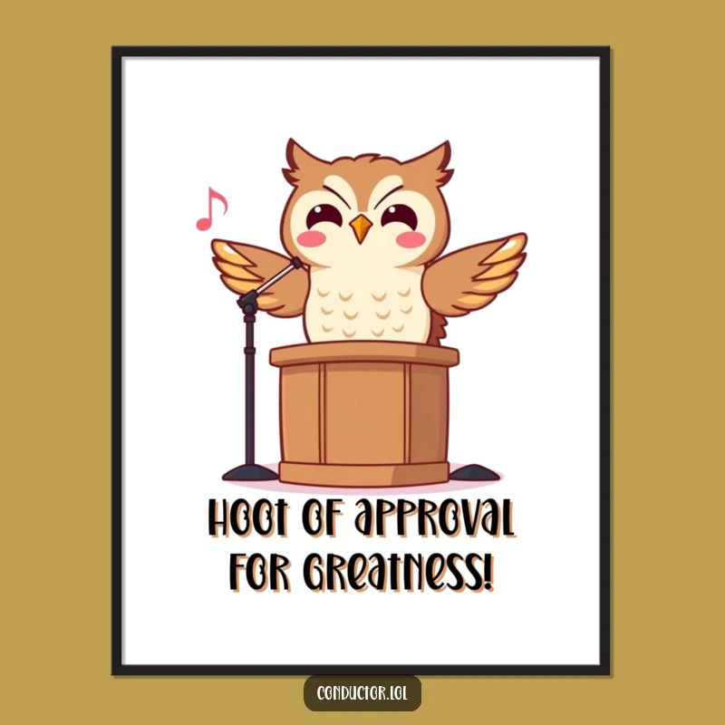 Free Printable Owl Conductor Wall Art: Whimsical Downloadable Decor for Wise Vibes