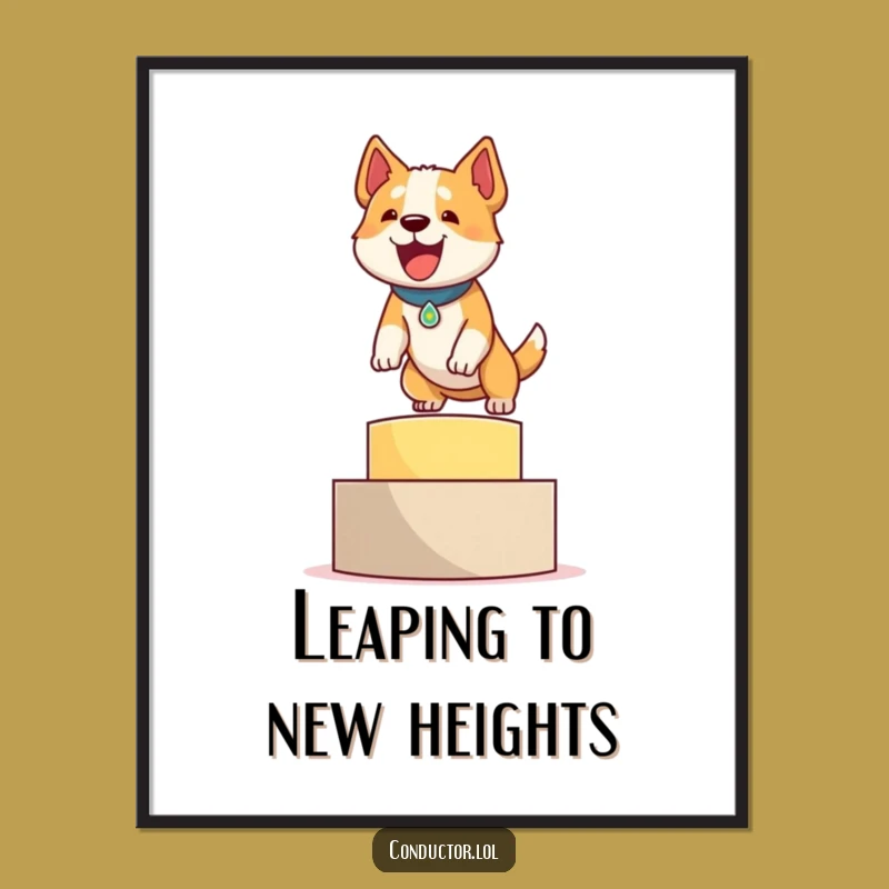 Funny Free Printable Wall Art: Energetic Dog Decor Downloadable Gift