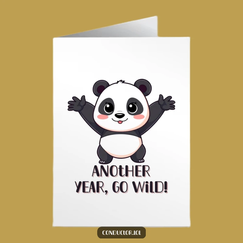 Free Printable Birthday Card: Panda Dance Moves for Epic Celebration!