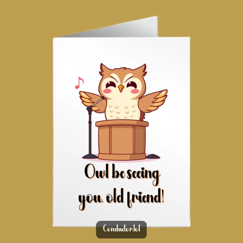 Free Printable Owl Conductor Birthday Card: Whimsical Downloadable Gift for a Hootin' Good Time