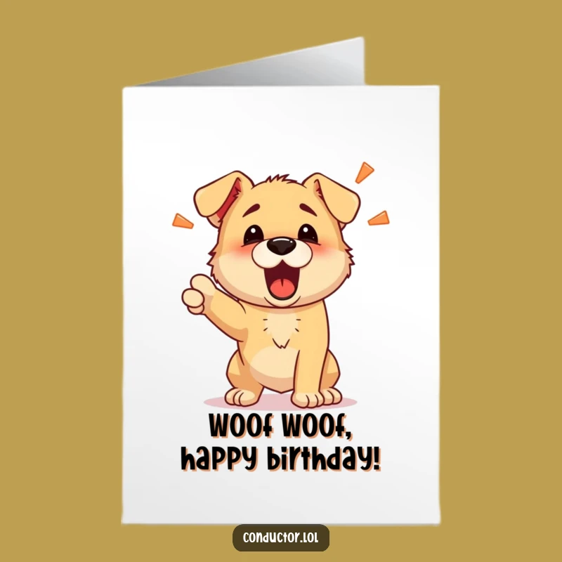 Free Printable Puppy Birthday Card - Barking Director Downloadable Gift