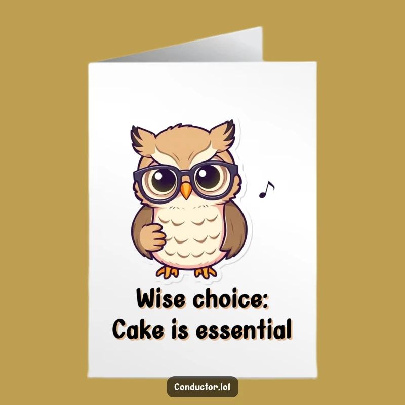 Free Printable Owl Maestro Card - Funny Downloadable Birthday for Music Scholars