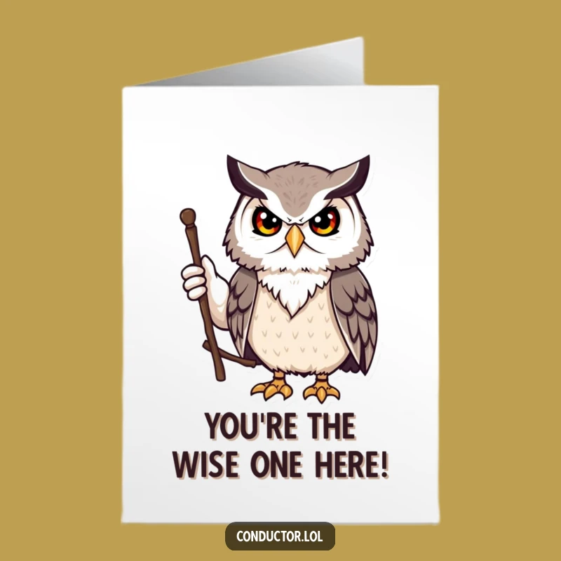 Free Printable Wise Owl Congrats Card: Funny Downloadable Gift